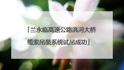 兰永临高速公路洮河大桥缆索吊装系统试吊成功